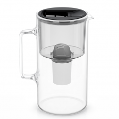 Dzbanek filtrujący szklany Wessper D2 Borosilicate 3 l czarny