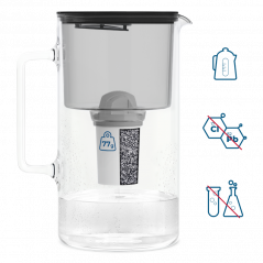 Dzbanek filtrujący szklany Wessper D2 Borosilicate 3 l czarny