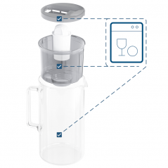 Dzbanek filtrujący szklany Wessper D2 Borosilicate 3 l