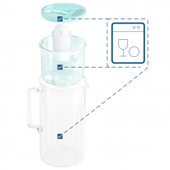 Dzbanek filtrujący szklany Wessper D2 Borosilicate 3 l