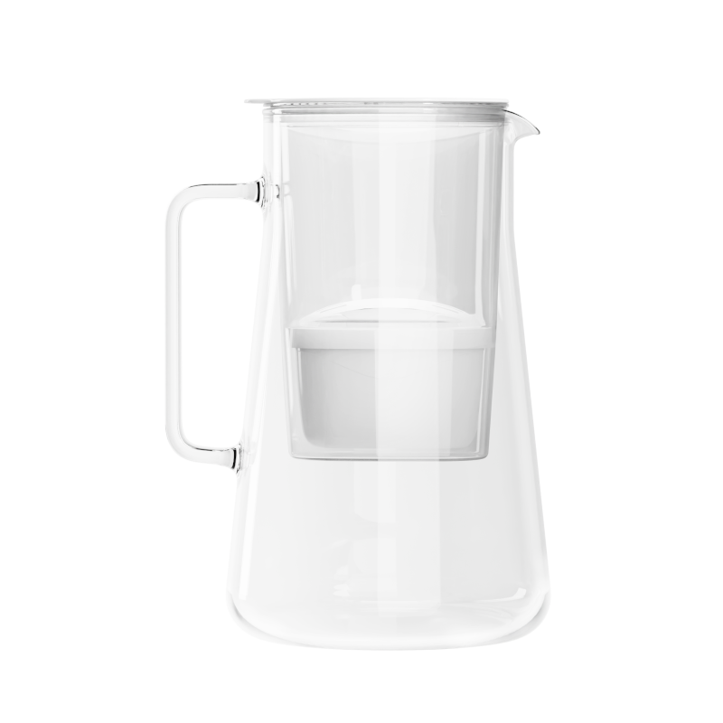 Dzbanek filtrujący szklany Aquafloow Maxi White 3l