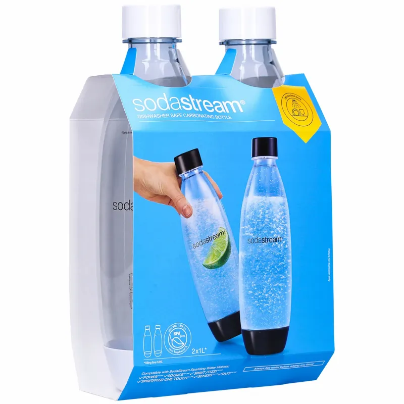 Butelki SodaStream Fuse do saturatora, białe 2 x 1000 ml