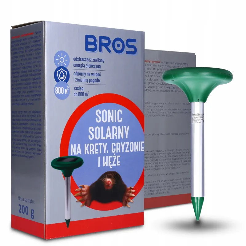 Sonic solarny odstraszacz na krety, gryzonie i węże Bros