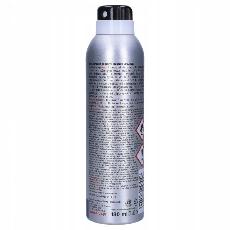 Spray na komary i kleszcze Bros 50% DEET 180 ml