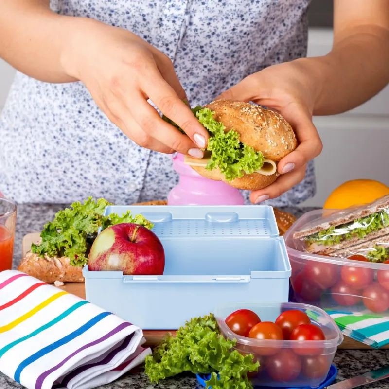 Lunch box dla dzieci Wessper Til Til błękitny 1,27 l