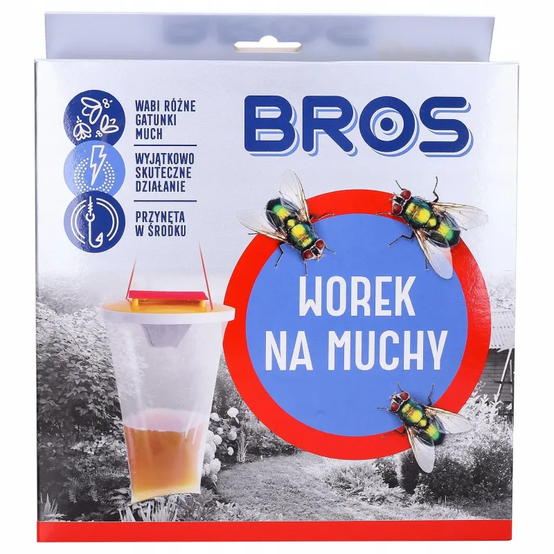 Worek Bros łapiący muchy