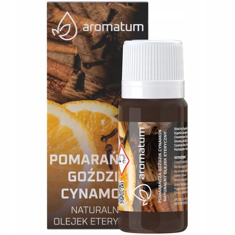 Naturalny olejek eteryczny pomarańcza, goździk, cynamon Aromatum 12 ml