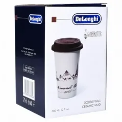 Kubek cieplny DeLonghi HandMade z silikonową pokrywką 300 ml