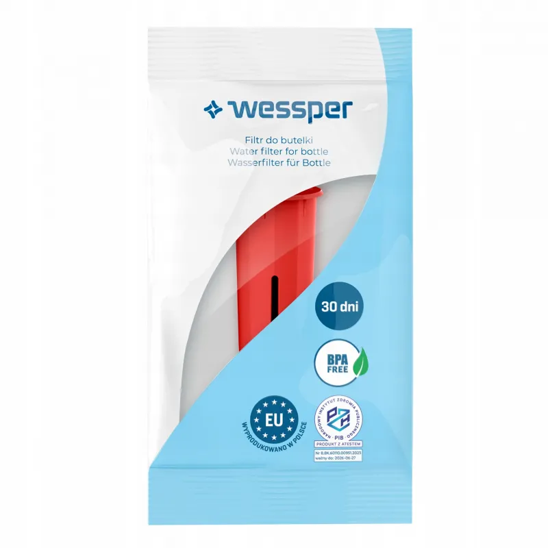 Wessper AquaCap filtr do butelki Dafi czerwony (zamiennik)