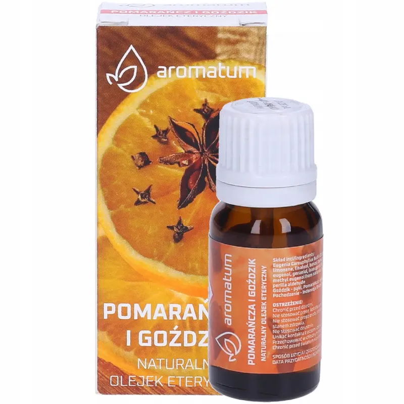 Naturalny olejek eteryczny pomarańcza i goździk Aromatum 12 ml