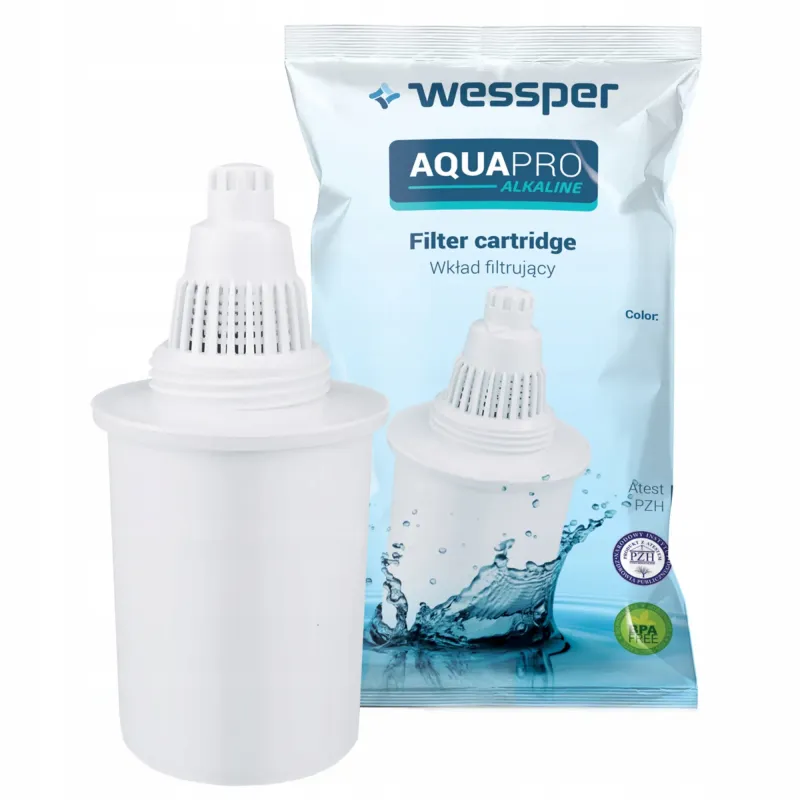 Wkład filtrujący Wessper AquaPro Alkaline do dzbanka, alkaliczny