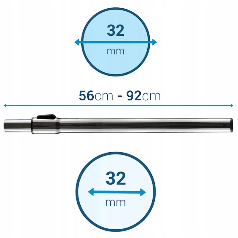 Rura teleskopowa do odkurzaczy o średnicy 32 mm