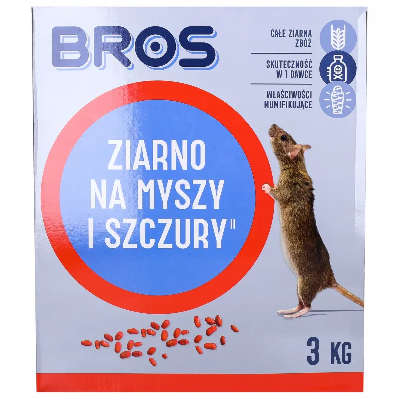 Ziarno do zwalczania myszy i szczurów Bros 1 kg