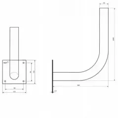  Uchwyt antenowy Libox 110 cm