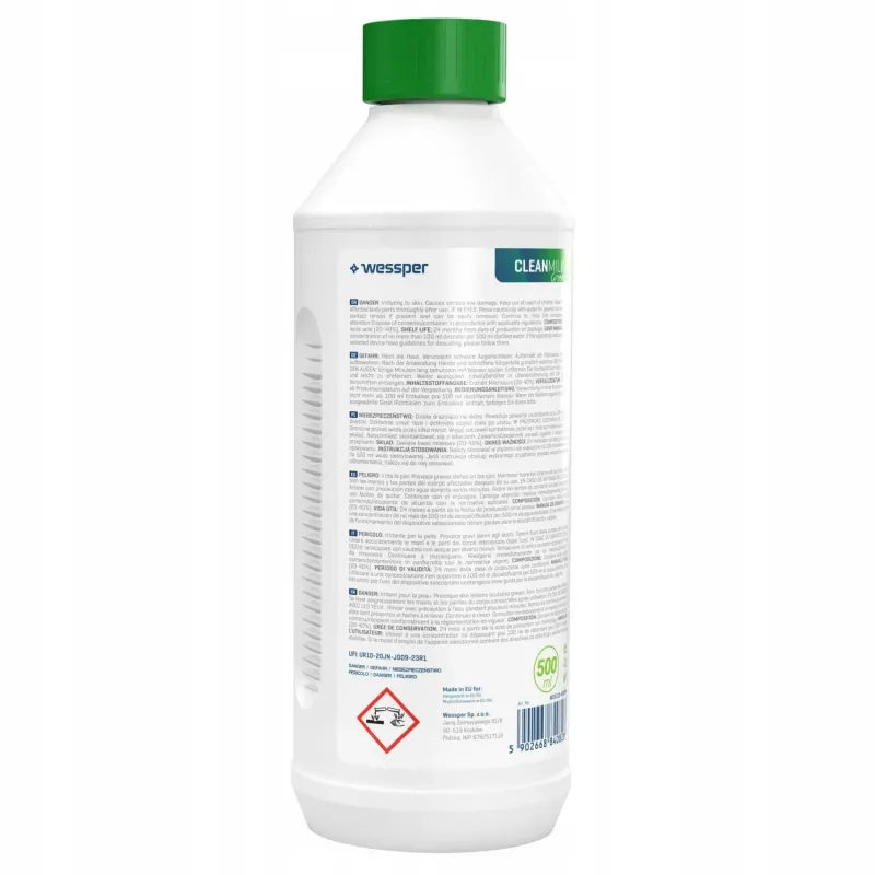 Płyn czyszczący do systemów mleka Wessper CleanMilk Green do ekspresu 500 ml