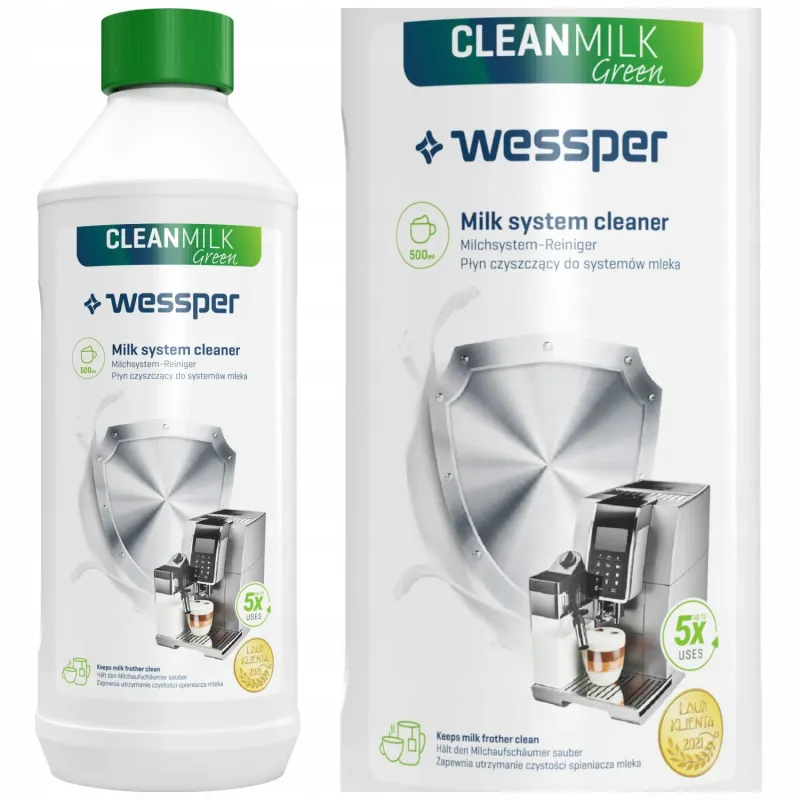 Płyn czyszczący do systemów mleka Wessper CleanMilk Green do ekspresu 500 ml