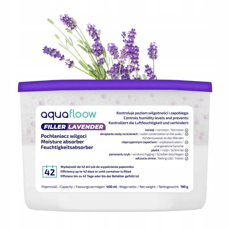 Pochłaniacz wilgoci Aquafloow Filler Lavender o zapachu lawendy 400 ml