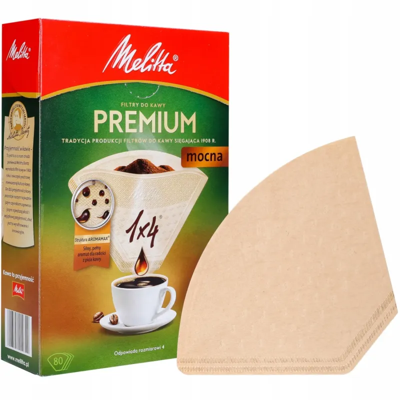 Papierowe filtry Melitta Premium do ekspresu przelewowego - 80 sztuk