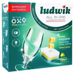 Tabletki Ludwik All in One do zmywarki cytrynowe - 50 sztuk