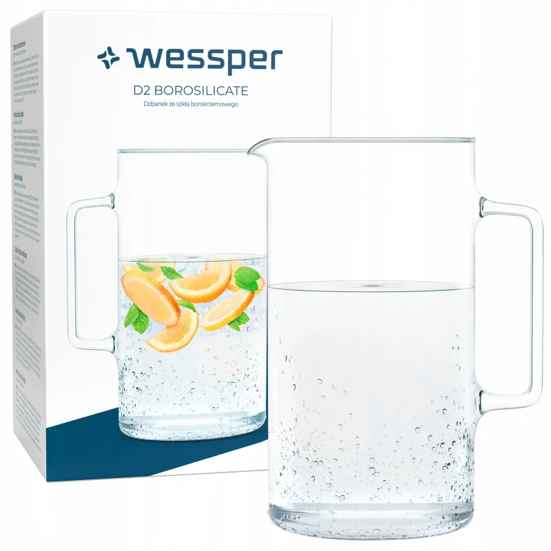 Szklany dzbanek żaroodporny Wessper D2 Borosilicate 3,3 l