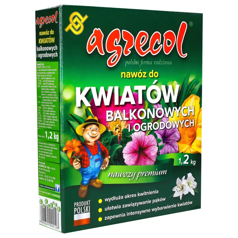 Nawóz do kwiatów balkonowych i ogrodowych Agrecol 1,2 kg