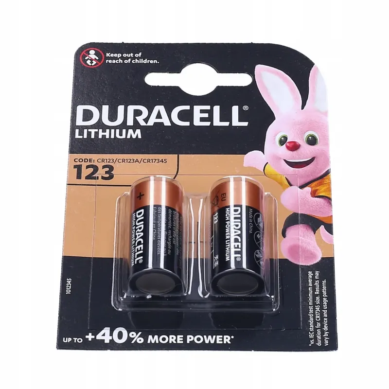 Baterie Duracell Lithium CR123 / CR123A / CR17345 3V 2 szt.