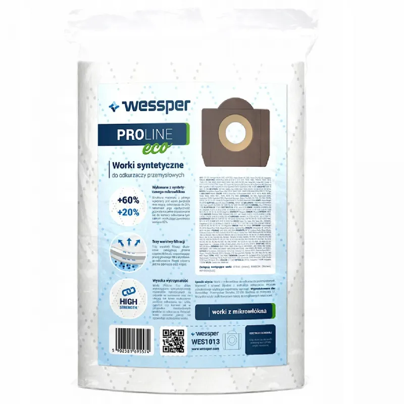 Worki Wessper ProLine Eco do odkurzaczy 32 x 60 cm - 2 szt.