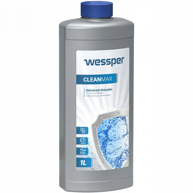 Odkamieniacz uniwersalny Wessper CleanMax do ekspresu, czajnika, żelazka 1000 ml