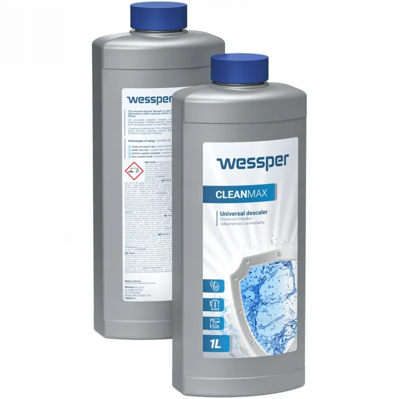 Odkamieniacz uniwersalny Wessper CleanMax do ekspresu, czajnika, żelazka 1000 ml