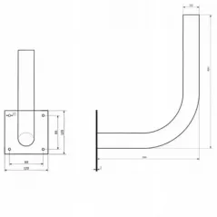  Uchwyt do anteny satelitarnej naziemnej 30/80 cm