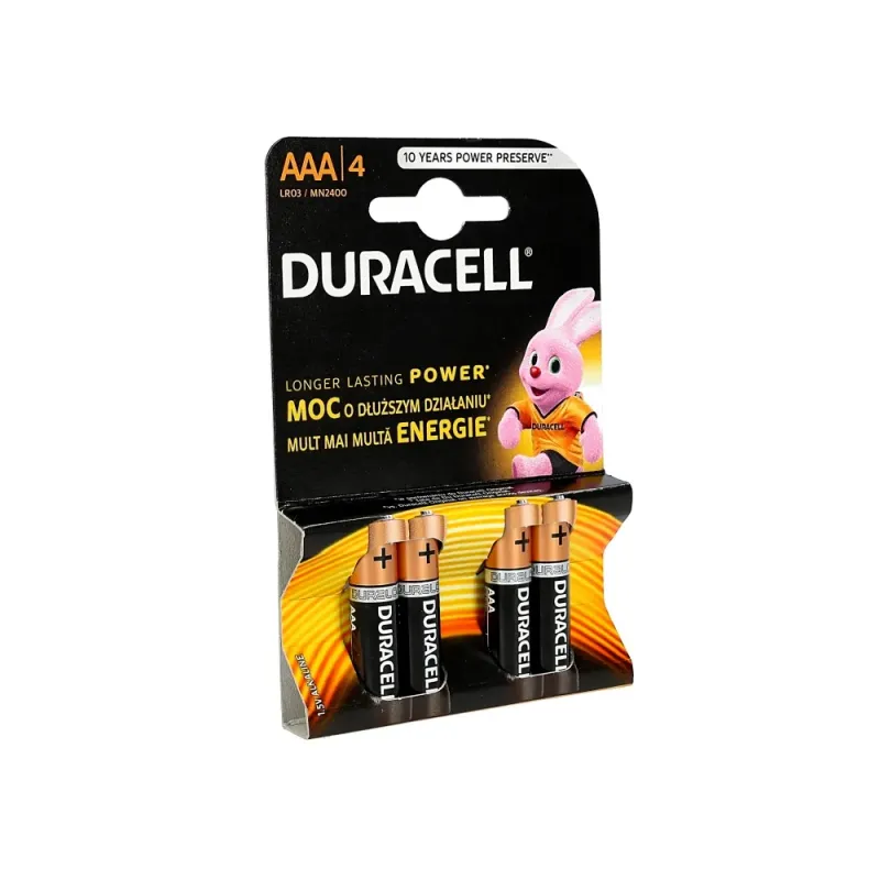 Baterie alkaliczne Duracell R03 AAA R3 BL2 4 szt.