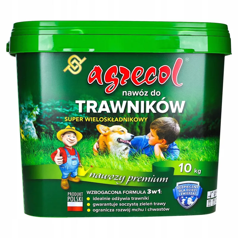 Nawóz Agrecol do pielęgnacji trawników 10 kg