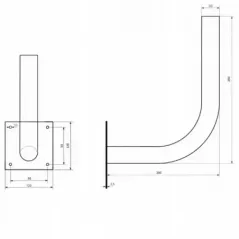  Uchwyt do anteny satelitarnej naziemnej 20 cm