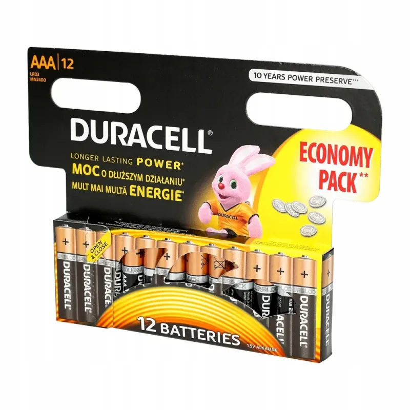 Baterie alkaliczne Duracell R3/AAA 12 szt.