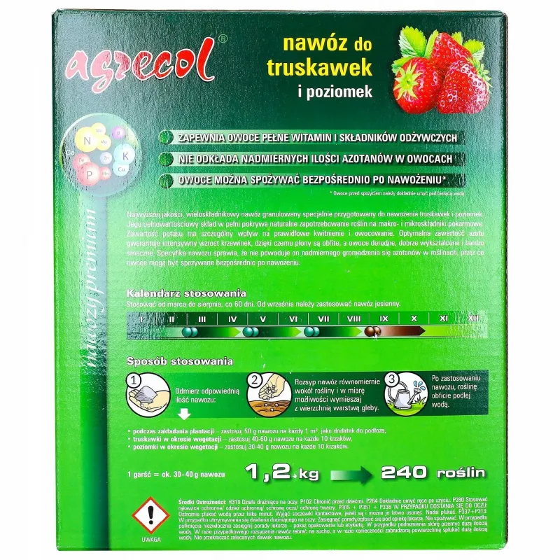 Nawóz Agrecol do truskawek i poziomek 1,2 kg