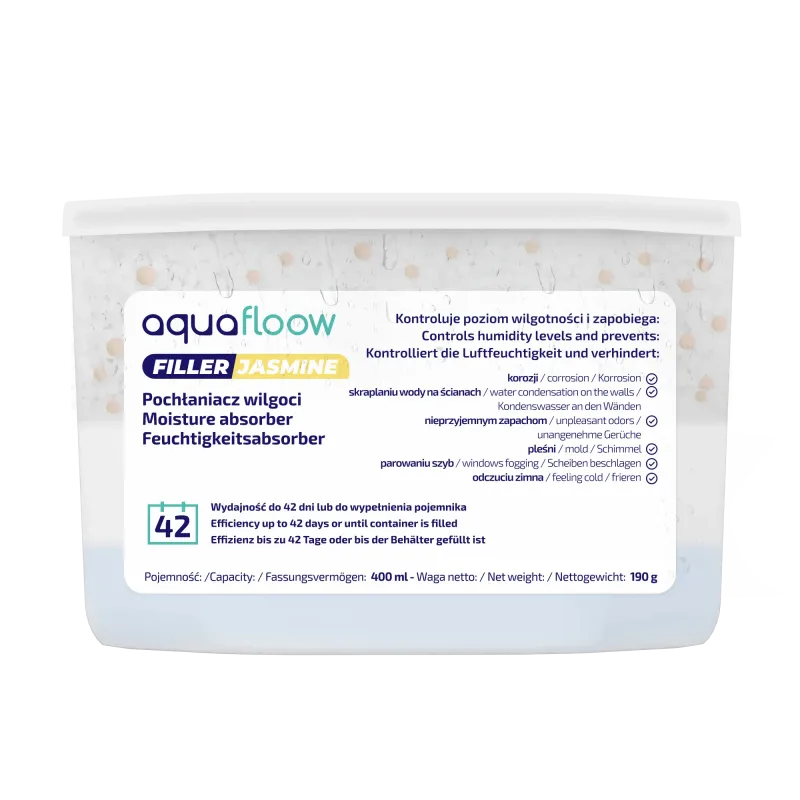 Pochłaniacz wilgoci Aquafloow Filler Jasmine o zapachu jaśminu 400 ml