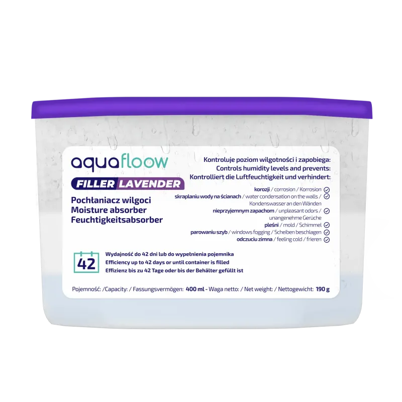 Pochłaniacz wilgoci Aquafloow Filler Lavender o zapachu lawendy 400 ml