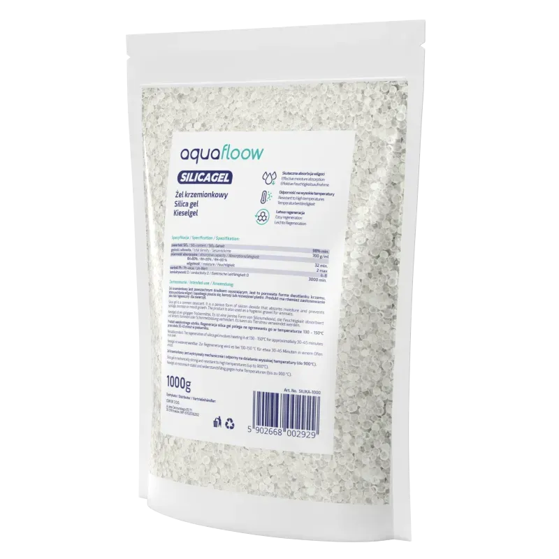 Żel krzemionkowy Aquafloow Silicagel, pochłaniacz wilgoci 1 kg