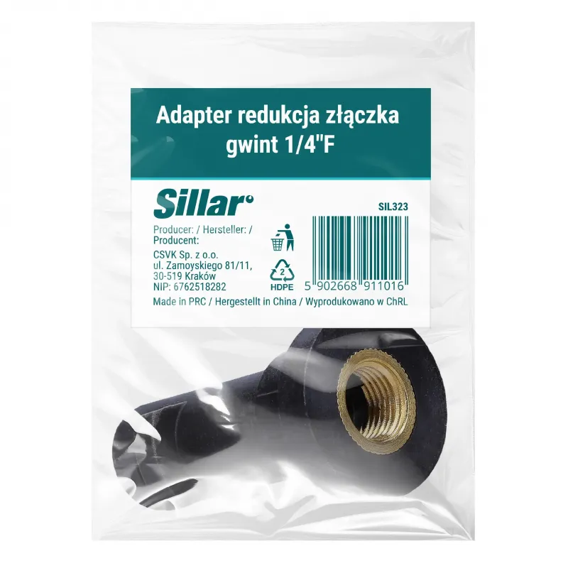 Adapter Sillar redukcja gwint 1/4''F kompatybilny z myjkami ciśnieniowymi Karcher K2-K7