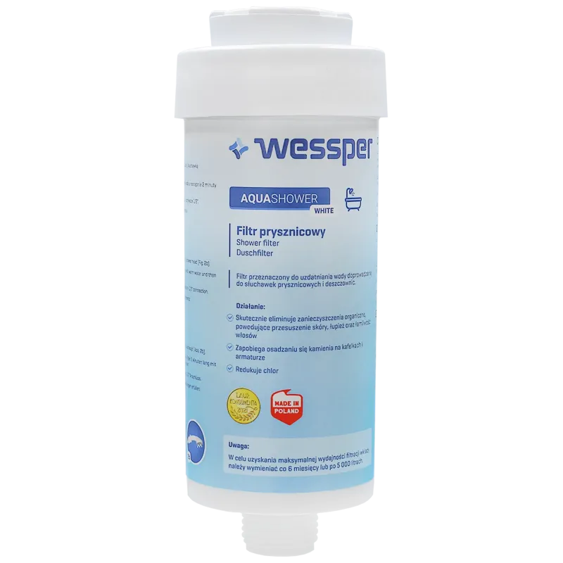 Filtr prysznicowy AquaShower White Wessper