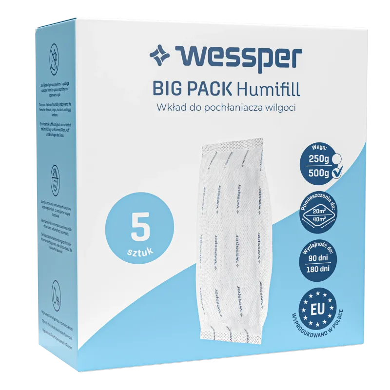 Wkład do pochłaniacza wilgoci Wessper Humifil BIG PACK 5 x 500 g