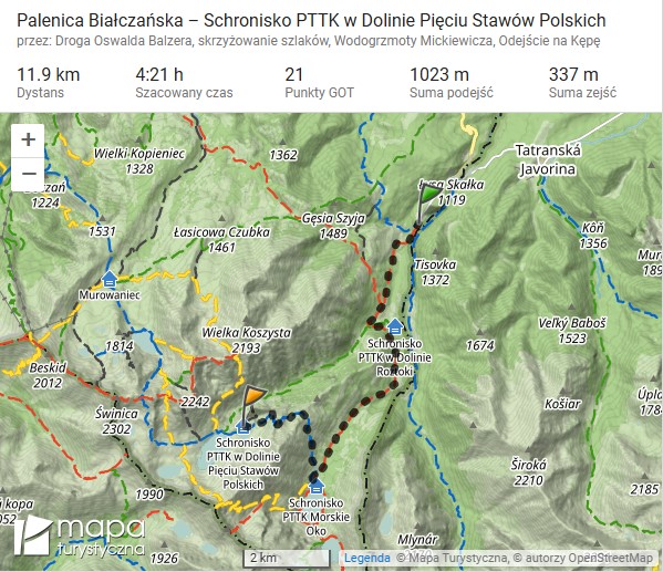 Szlak na Dolinę Pięciu Stawów