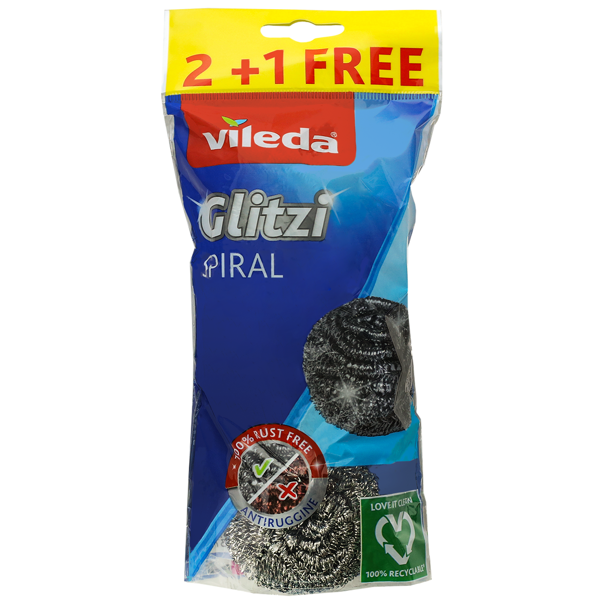 Zmywak metalowy (druciak) do naczyń Vileda Glitzo Spiral 3 szt