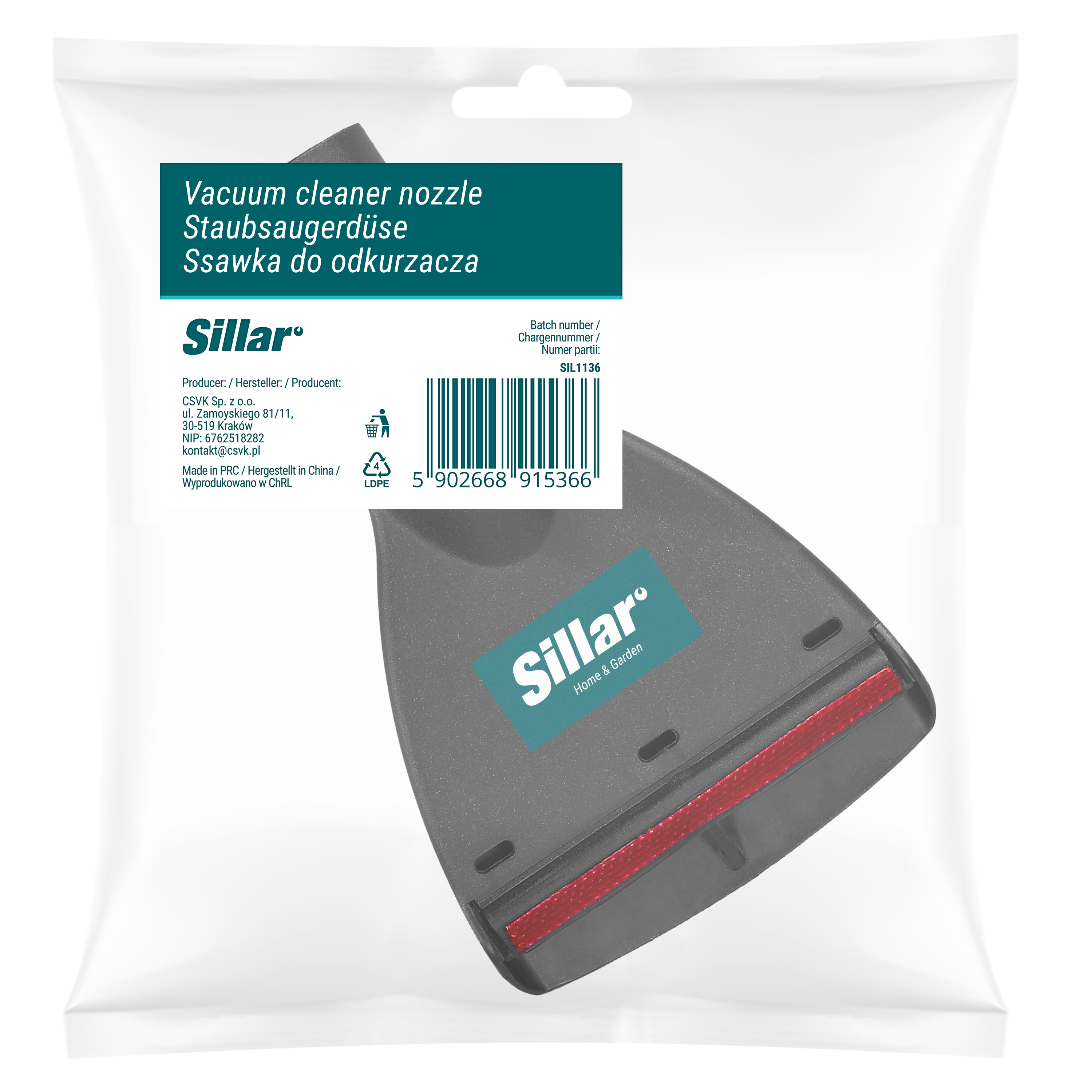 Ssawka do tapicerki Sillar kompatybilna z odkurzaczami Karcher, Bosch, Miele, Panasonic, Rowenta, Samsung