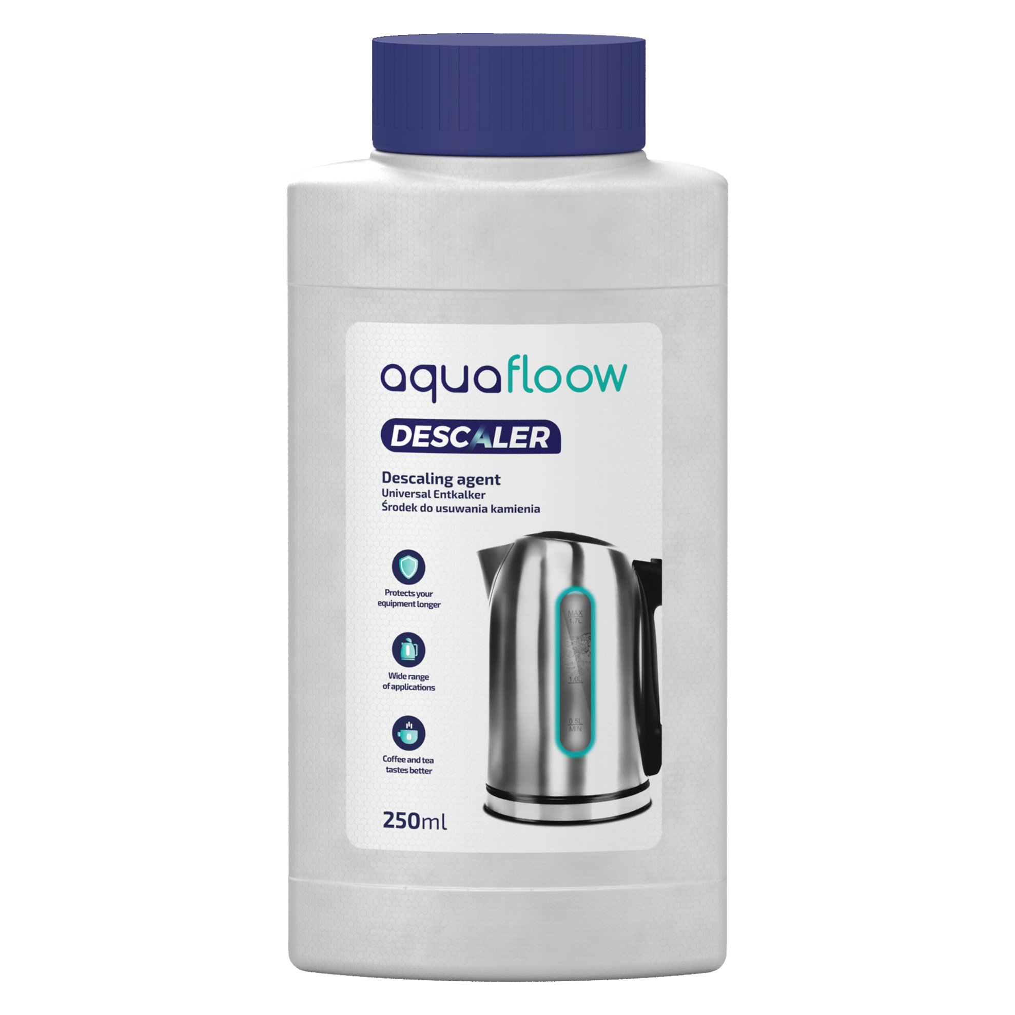 AquaFloow Descaler 250 ml – Skuteczny Odkamieniacz do Ekspresów, Czajników i Żelazek
