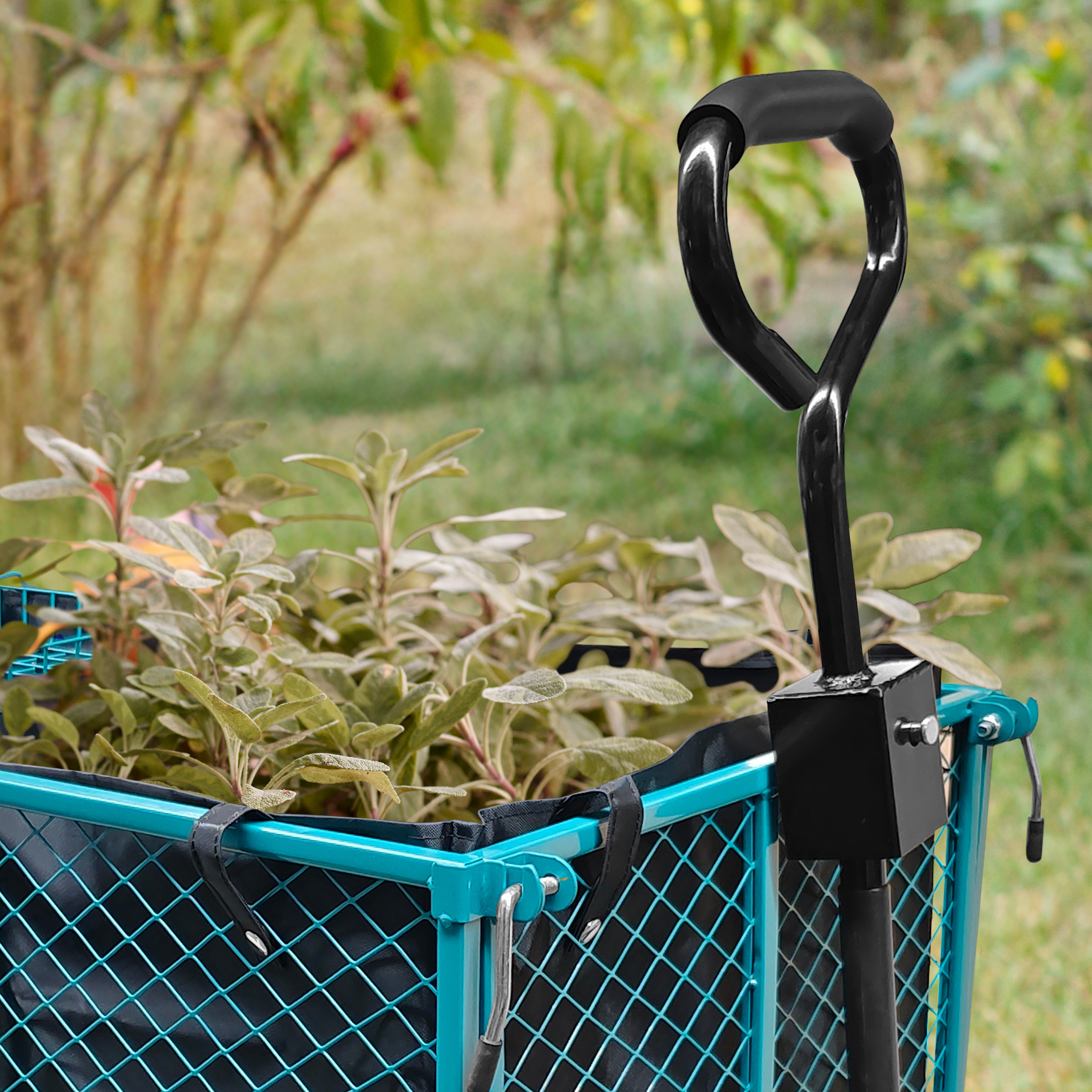 Wózek ogrodowy z materiałowym koszem 200 l