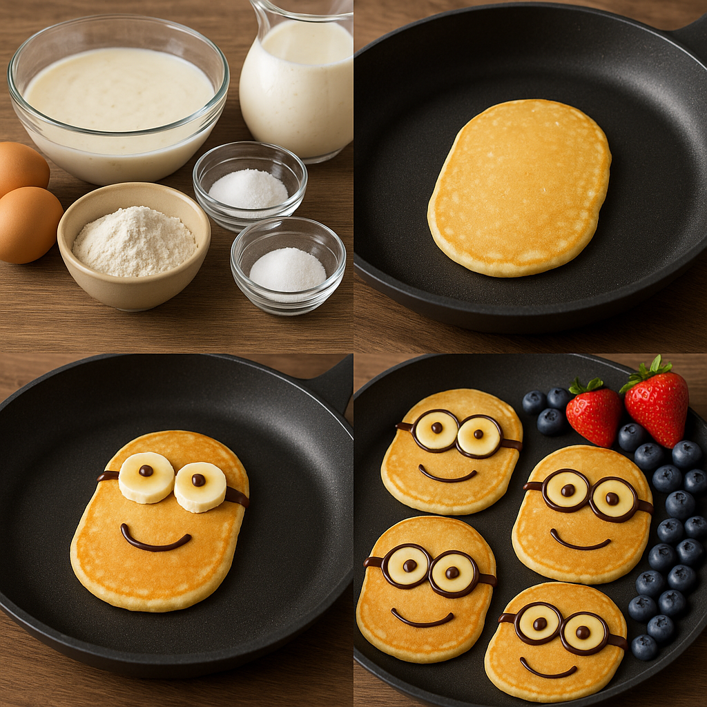 Placuszki w kształcie minionków dla dzieci