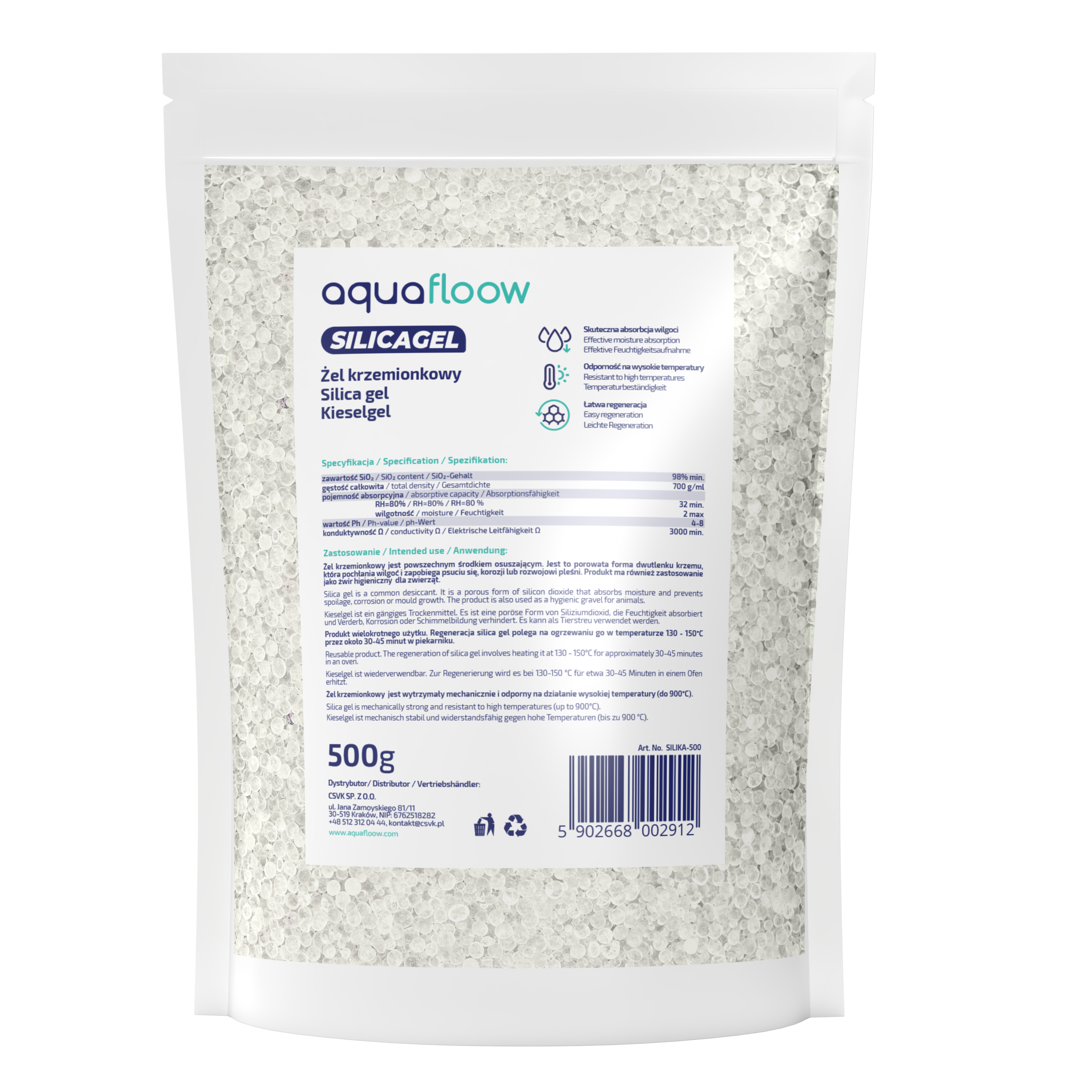 Żel krzemionkowy Aquafloow Silicagel 2kg
