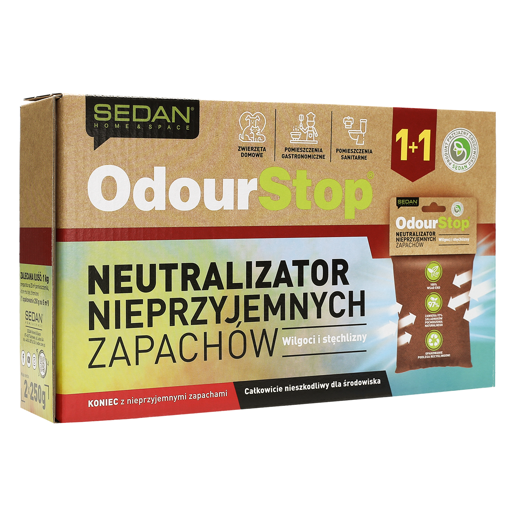 Neutralizator nieprzyjemnych zapachów Odour Stop Sedan 2 szt.