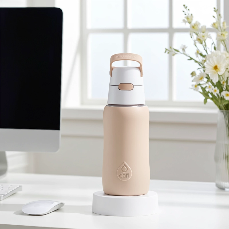 Butelka filtrująca Dafi Solid SiliconeFit cappucino 500 ml